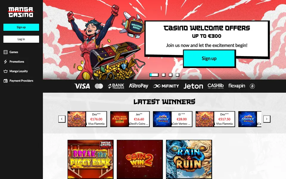 Manga Casino lobby