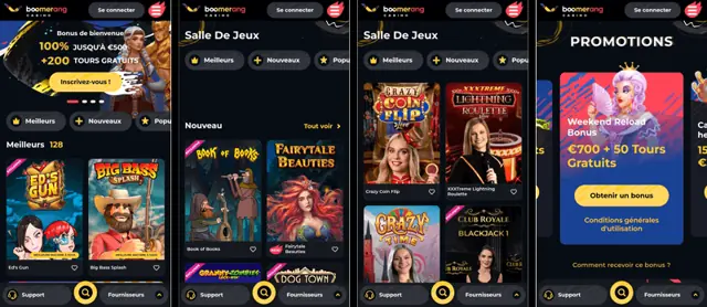 Boomerang Casino sur mobile (2023)